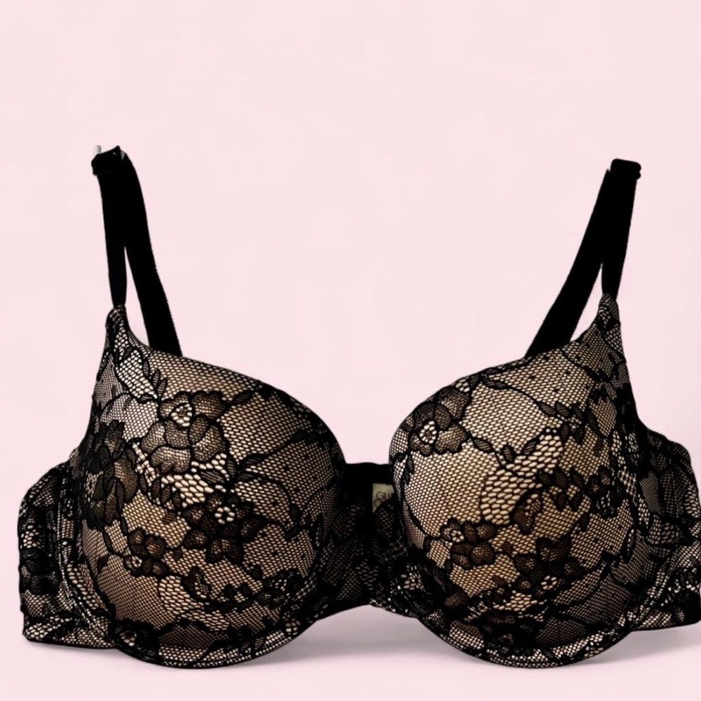 Gilligan & O'Malley Nude and Black Lace Underwire Bra